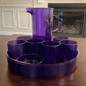 Mid Century Modern Acrylic Pitcher Set Designed by Gunnar Cyren 4 Dansk Denmark